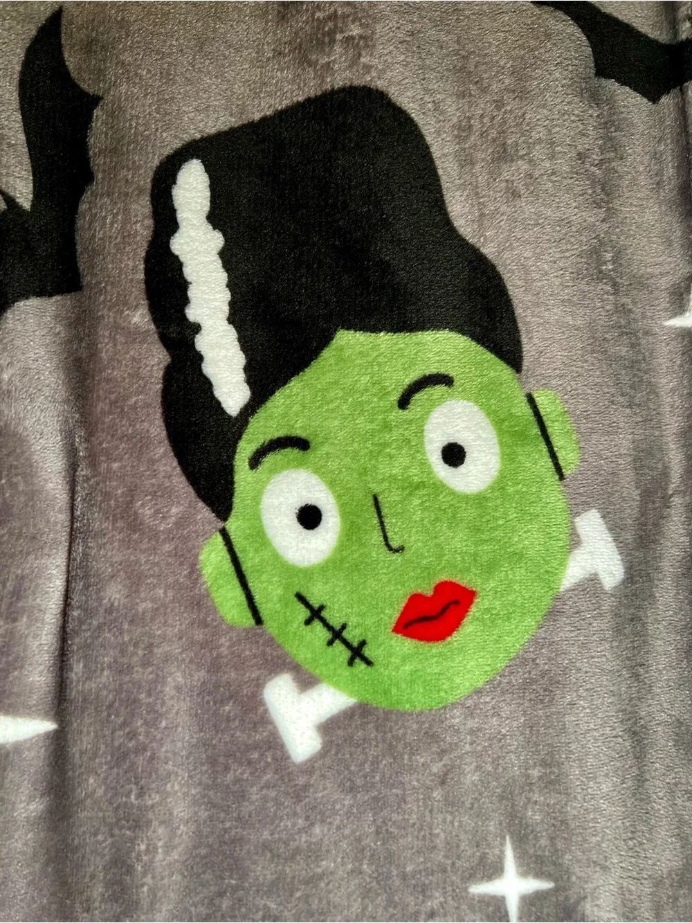 Halloween Frankenstein & His Bride Mrs Frankenstein Plush Throw Blanket Monsters